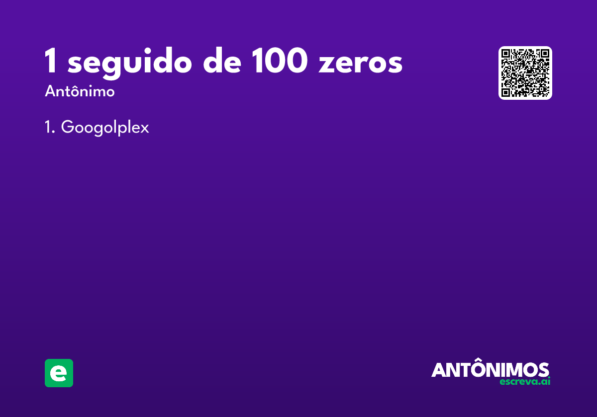 1 seguido de 100 zeros