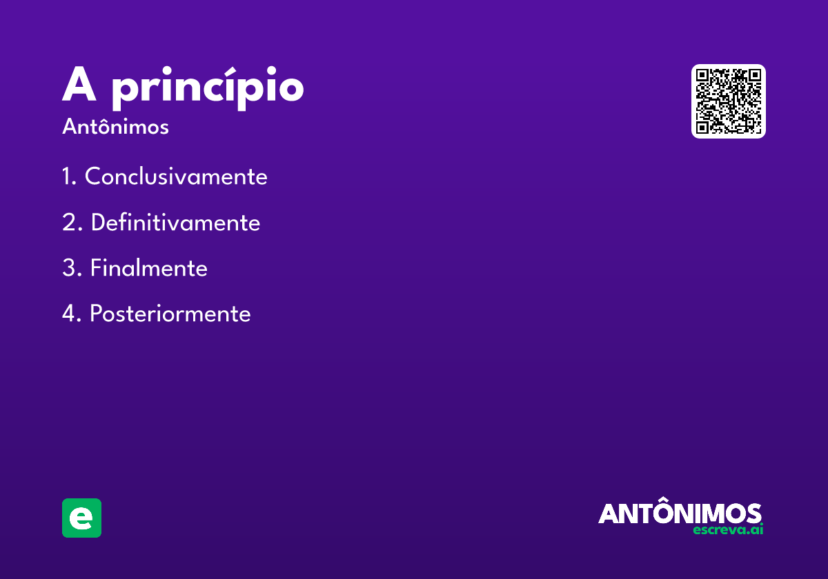 a princípio