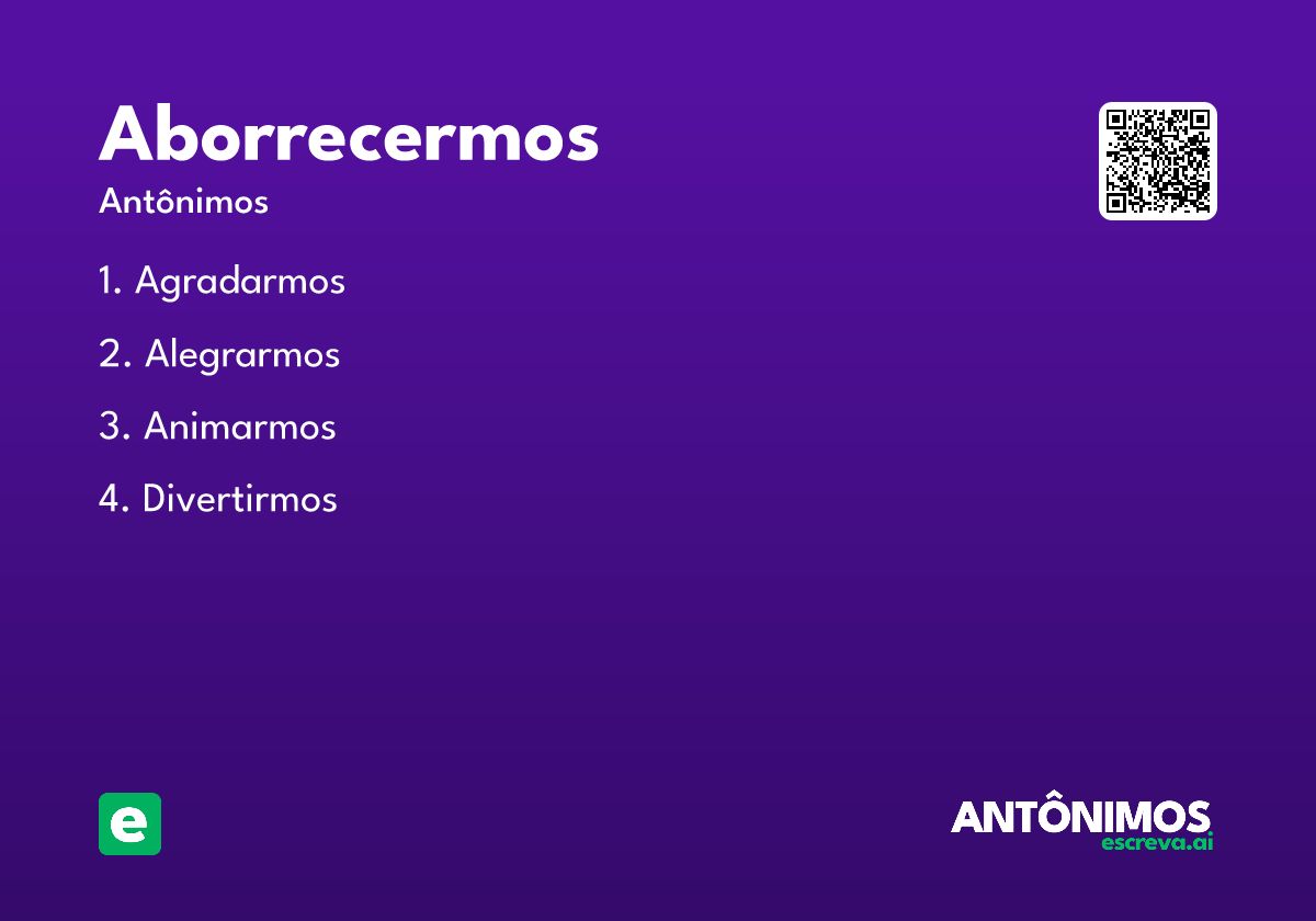 aborrecermos