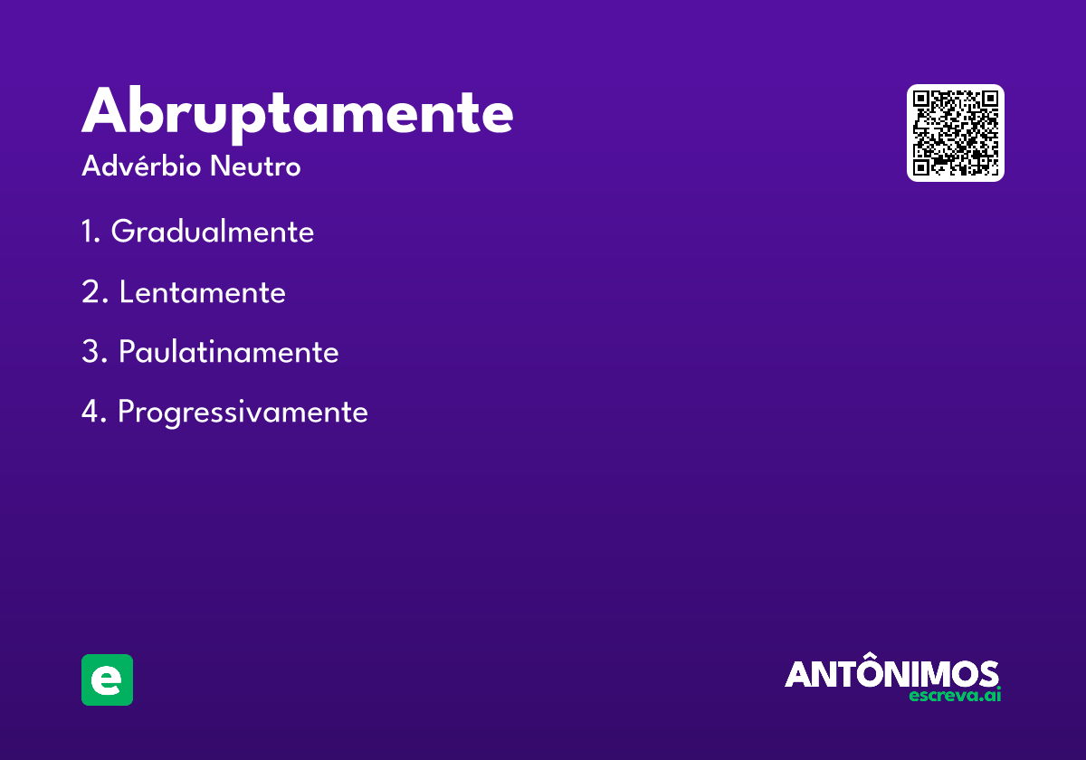abruptamente