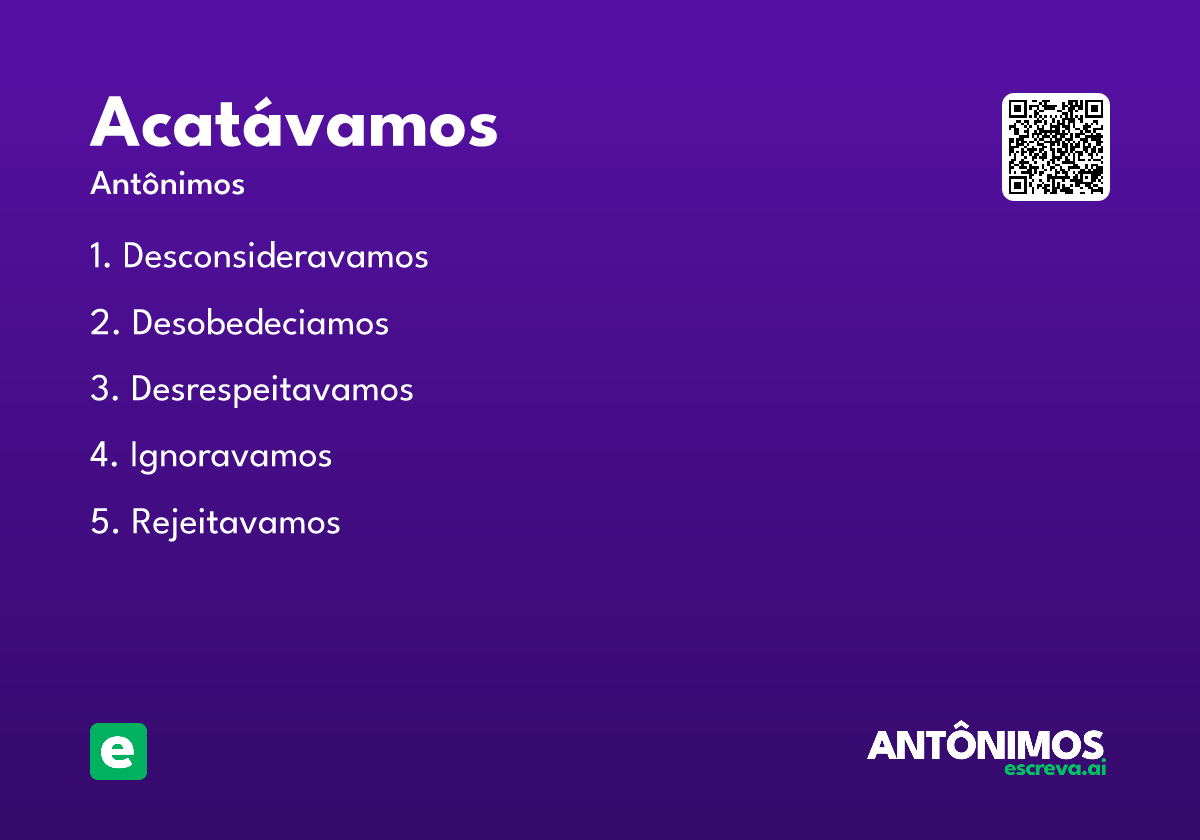acatávamos