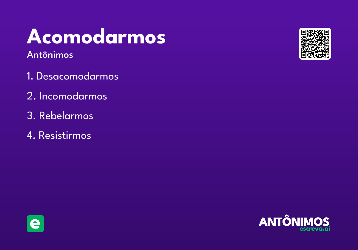 acomodarmos