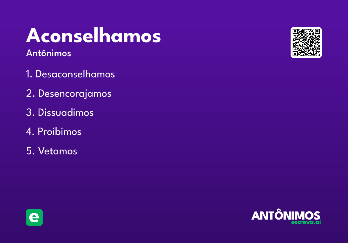 aconselhamos