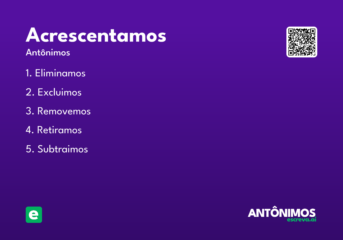 acrescentamos
