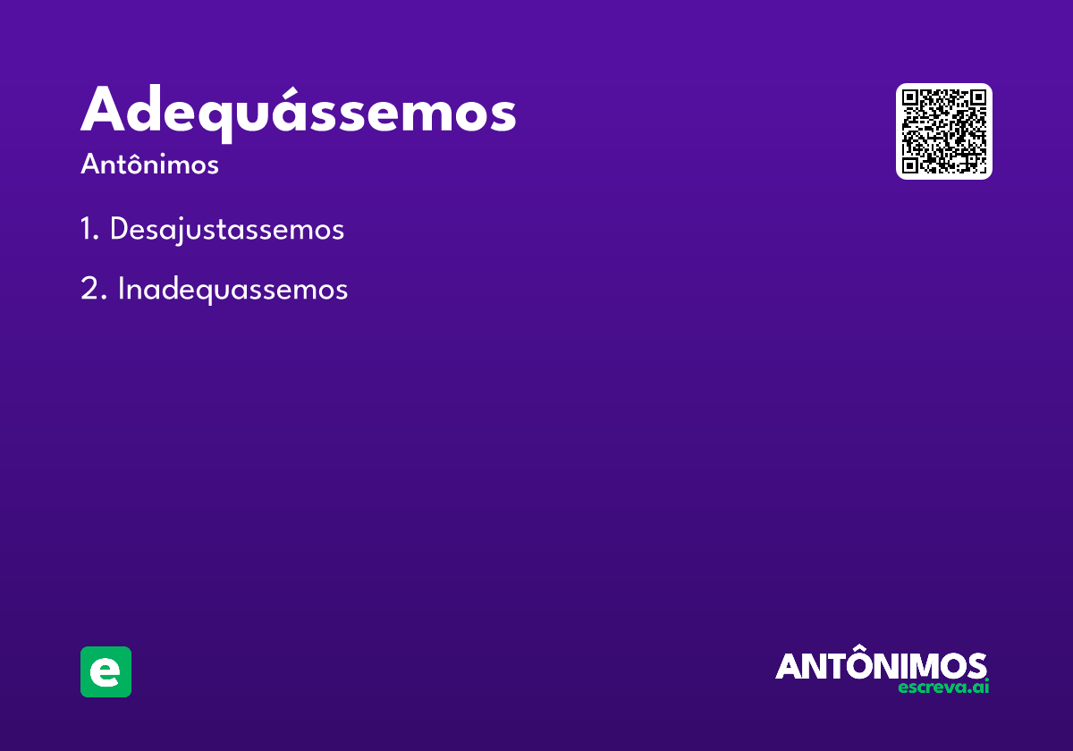 adequássemos