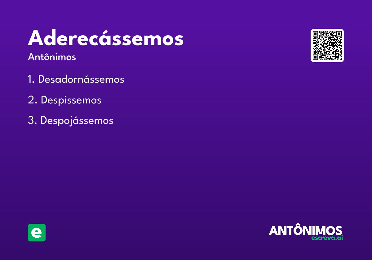 aderecássemos