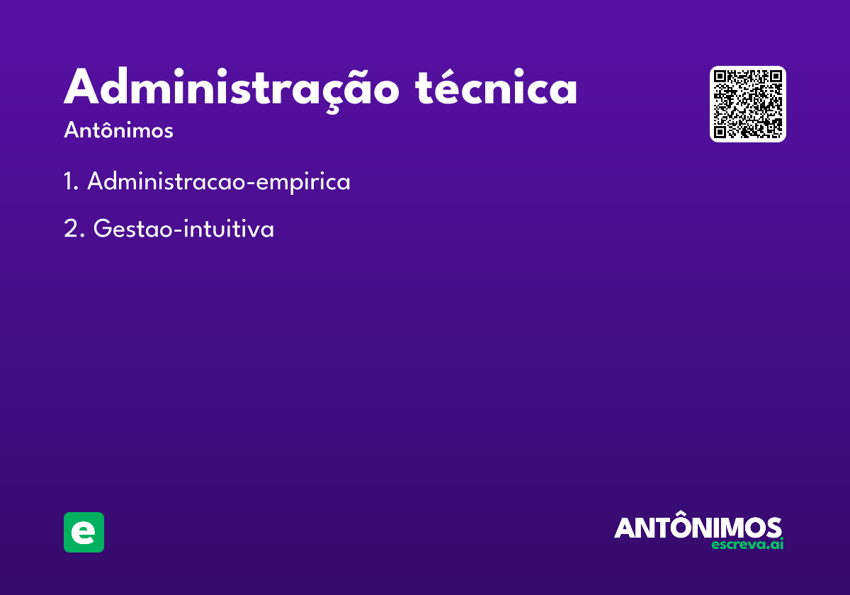 administração técnica