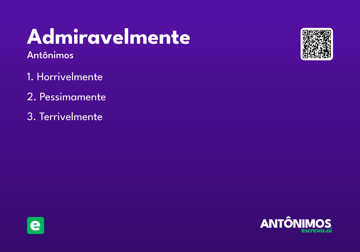 admiravelmente