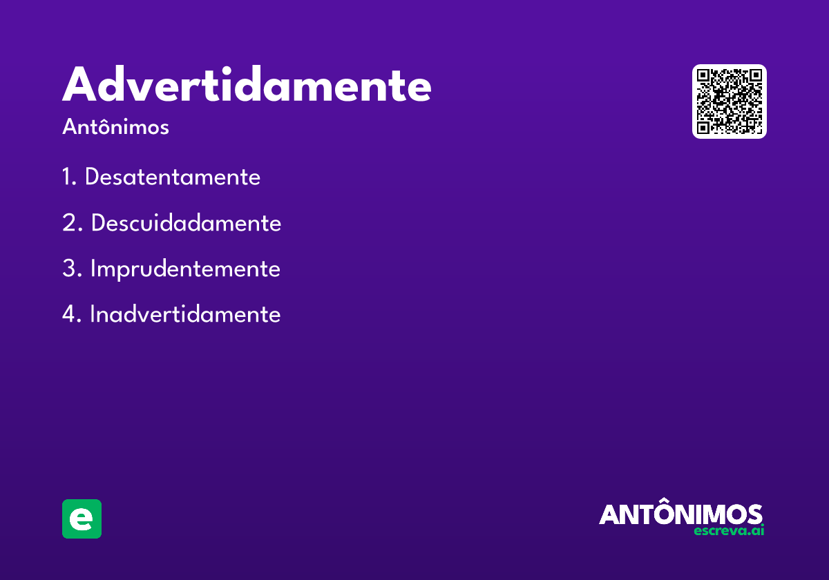 advertidamente