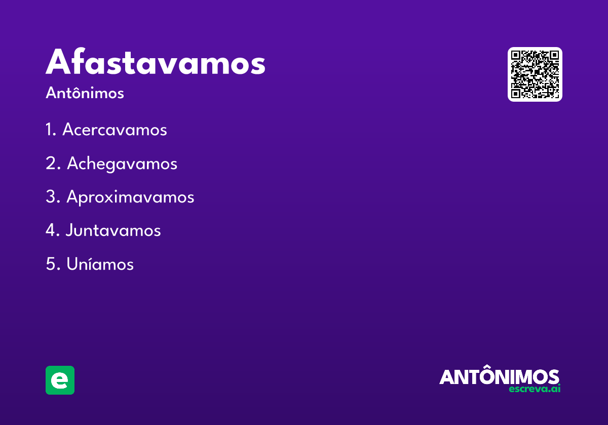 afastavamos
