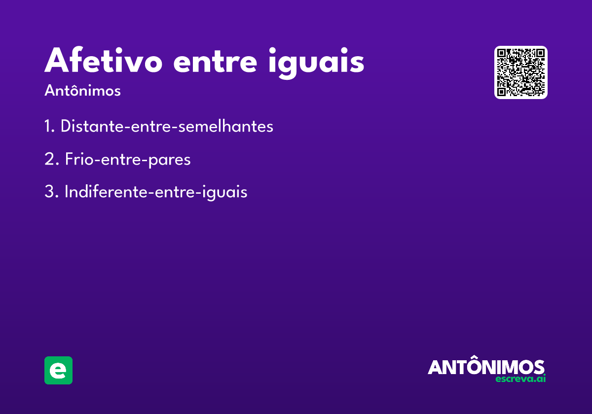 afetivo entre iguais