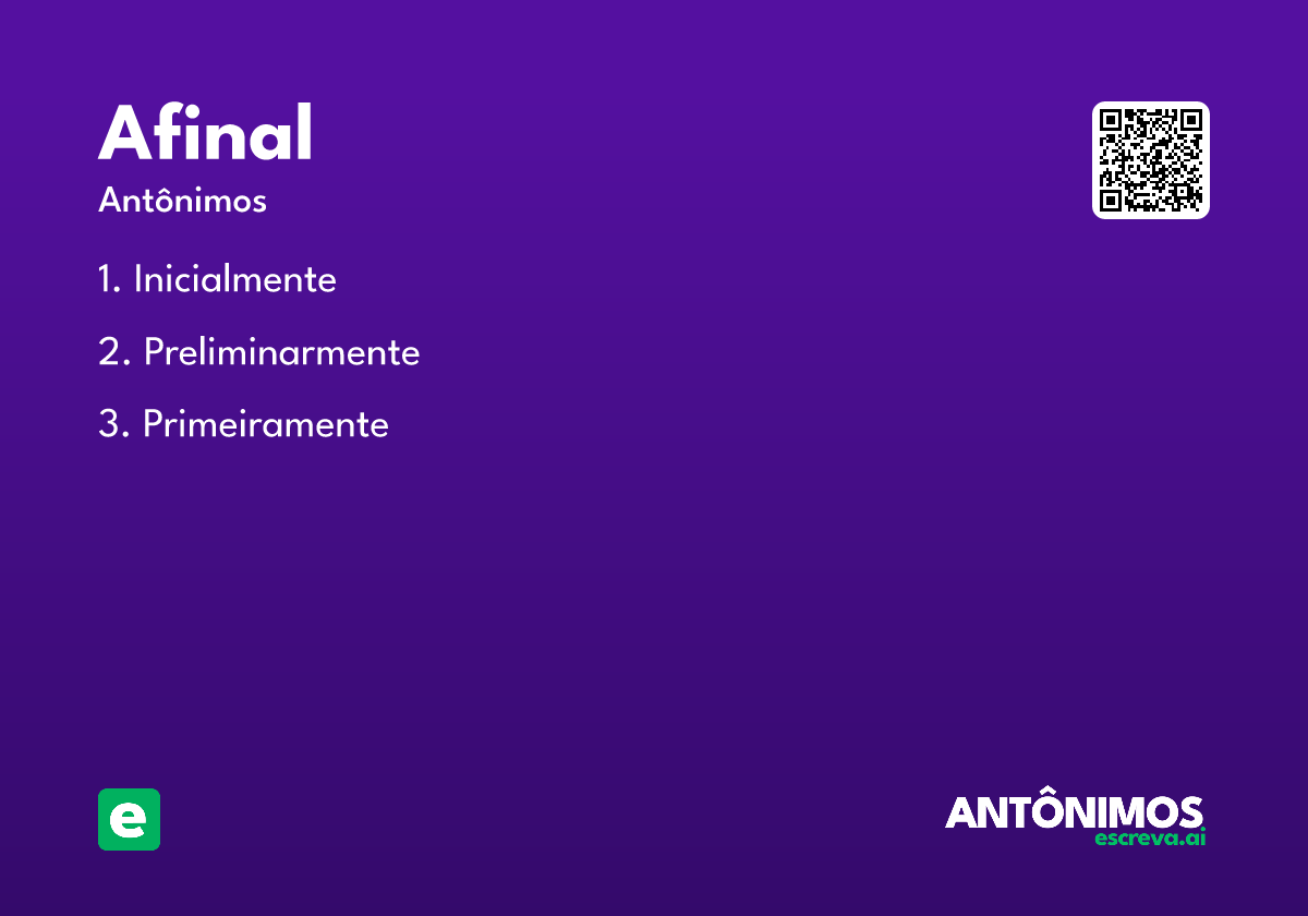 afinal