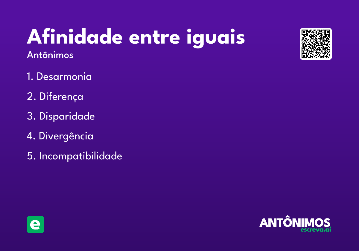 afinidade entre iguais