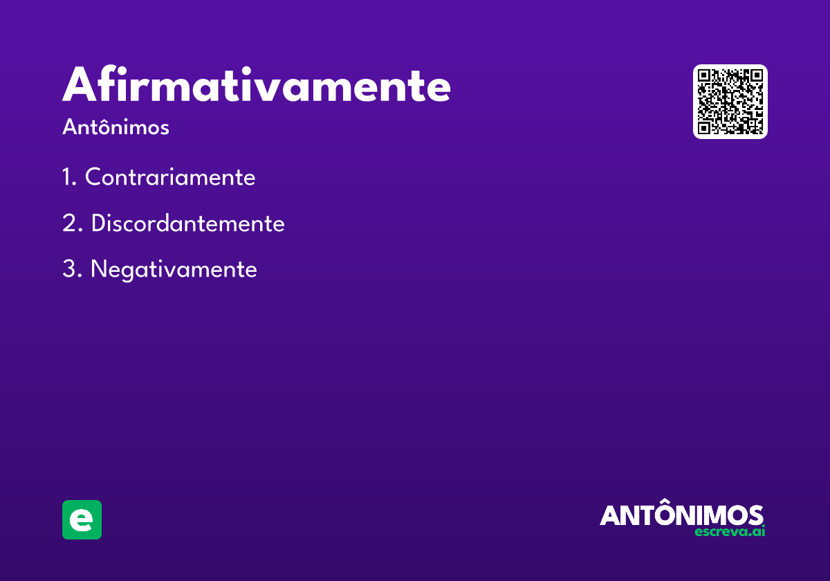 afirmativamente
