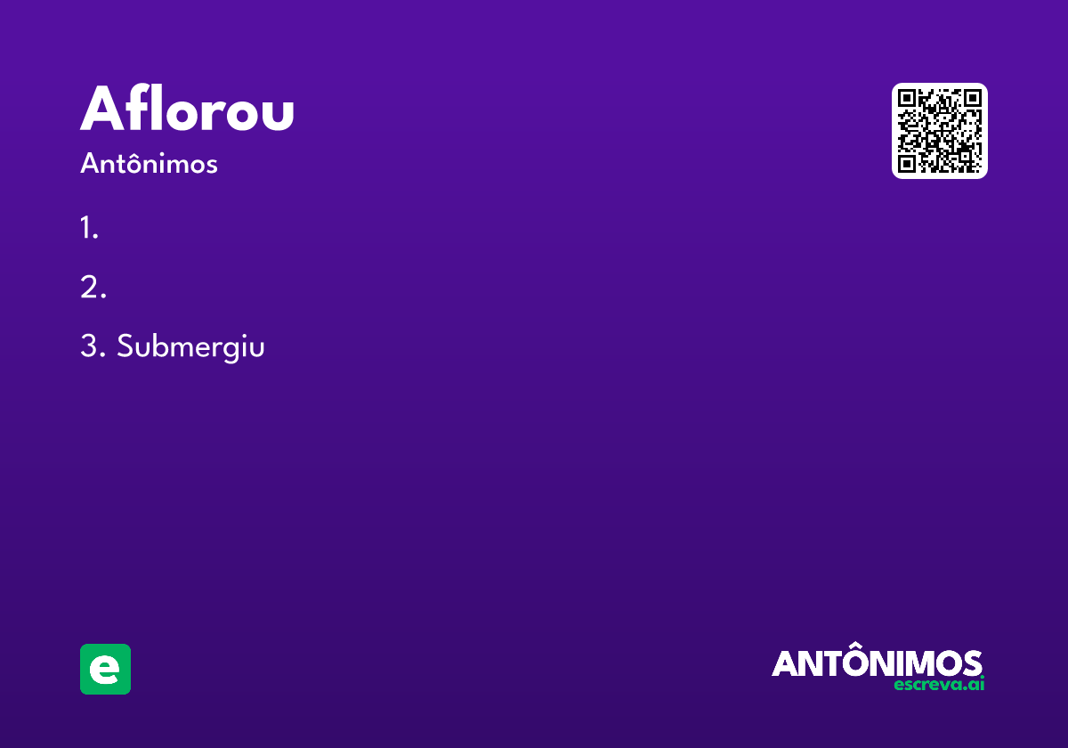 aflorou