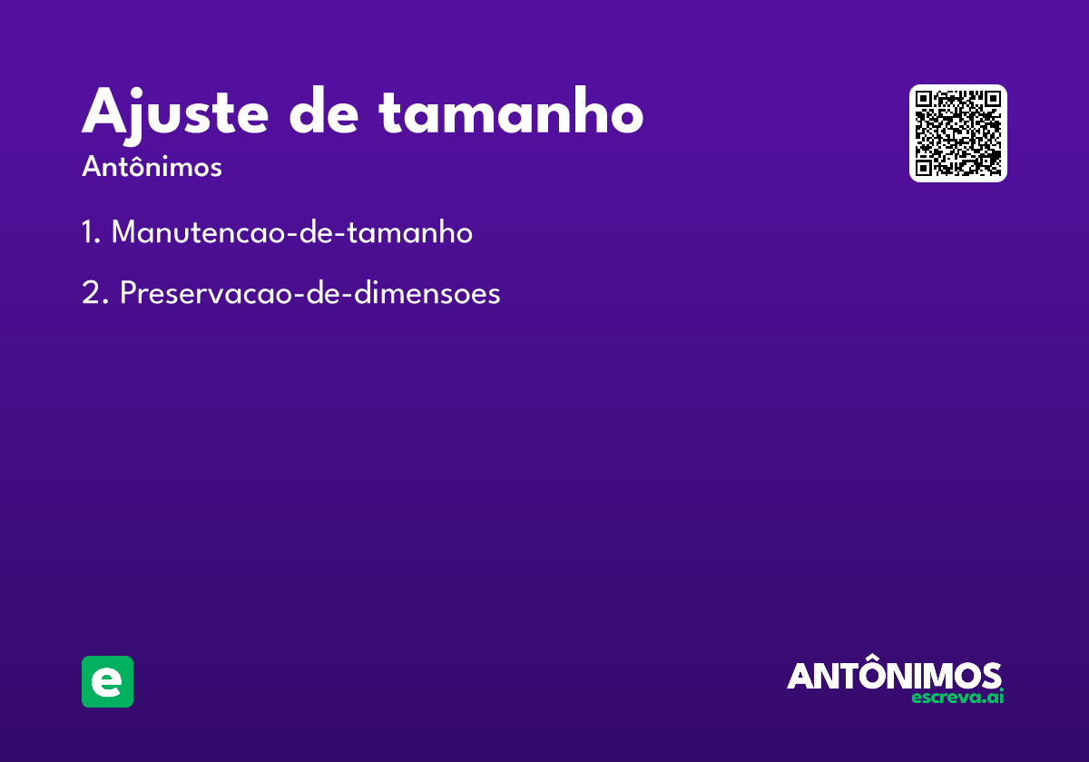 ajuste de tamanho