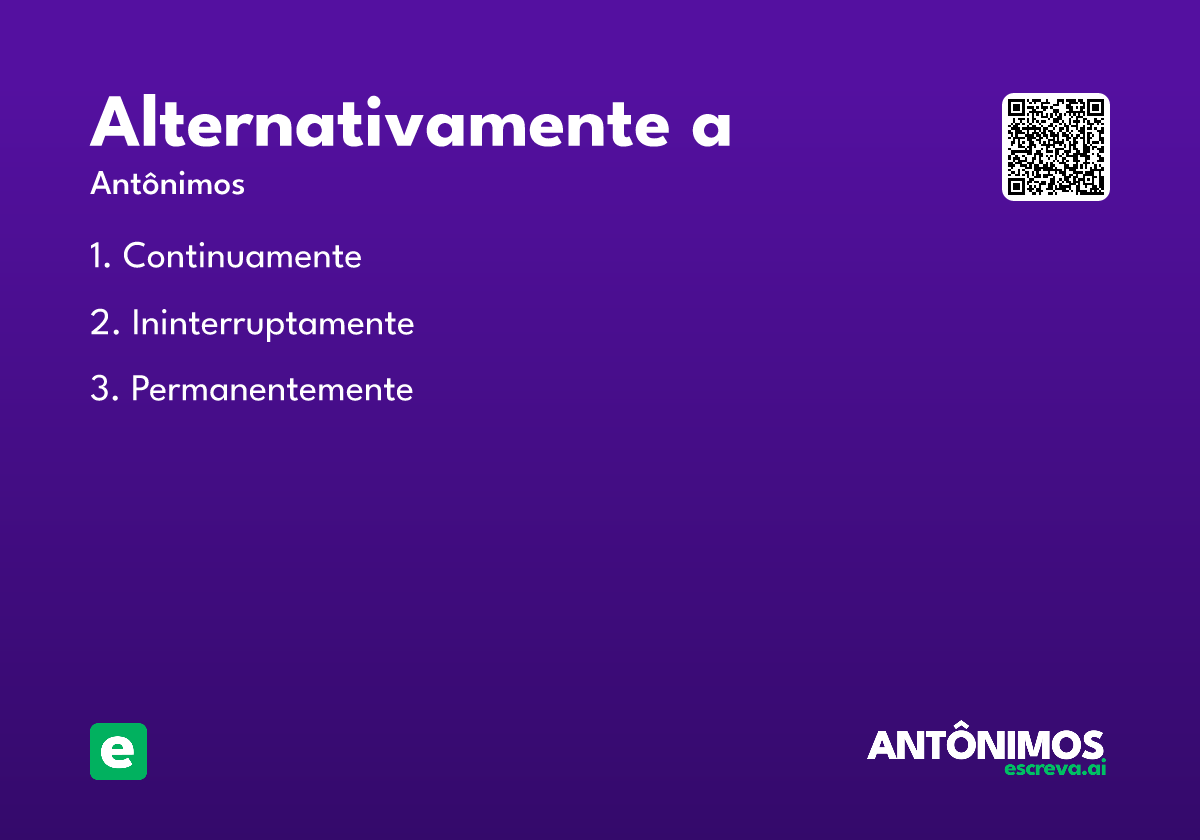 alternativamente a
