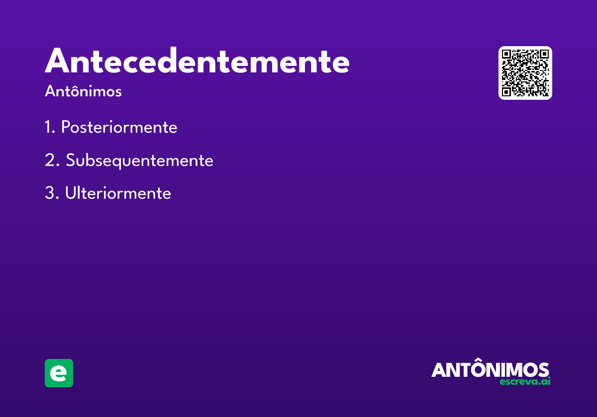 antecedentemente