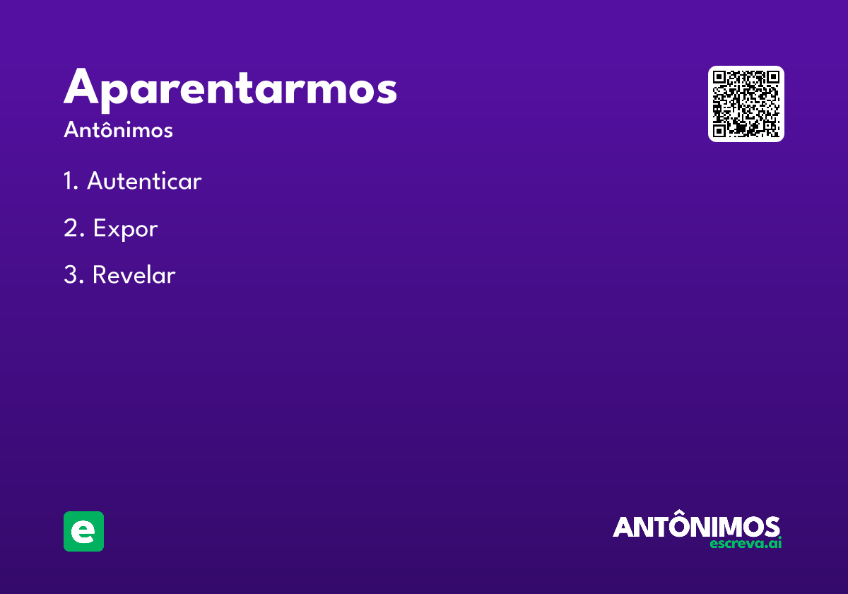 aparentarmos