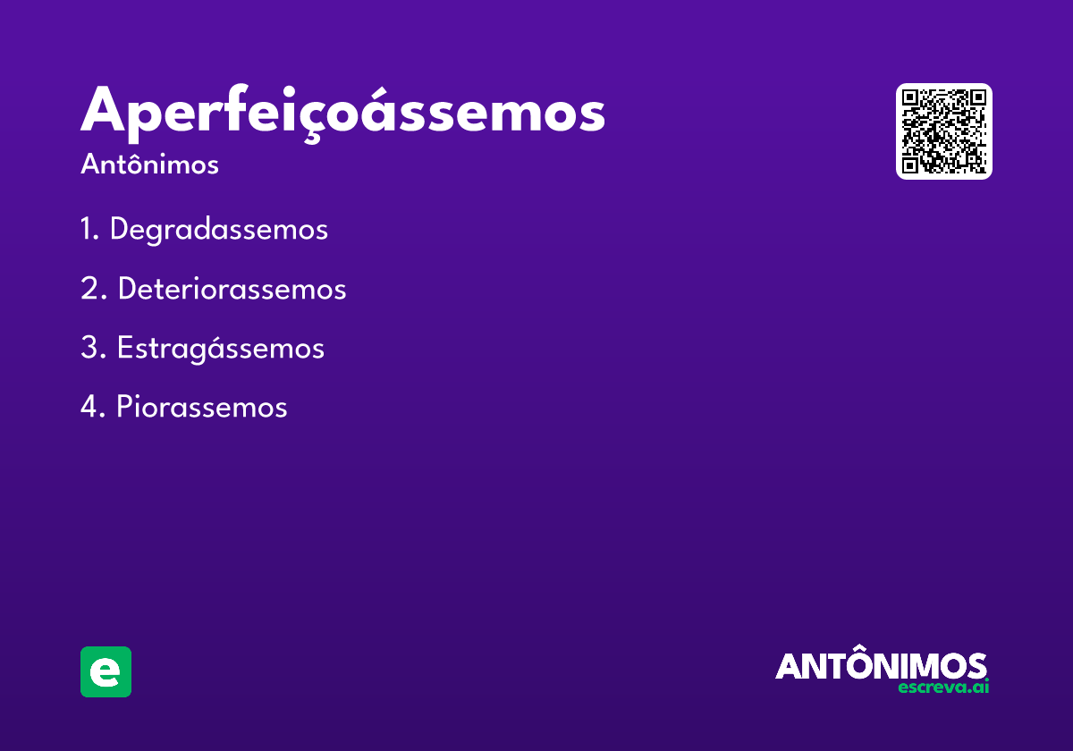 aperfeiçoássemos