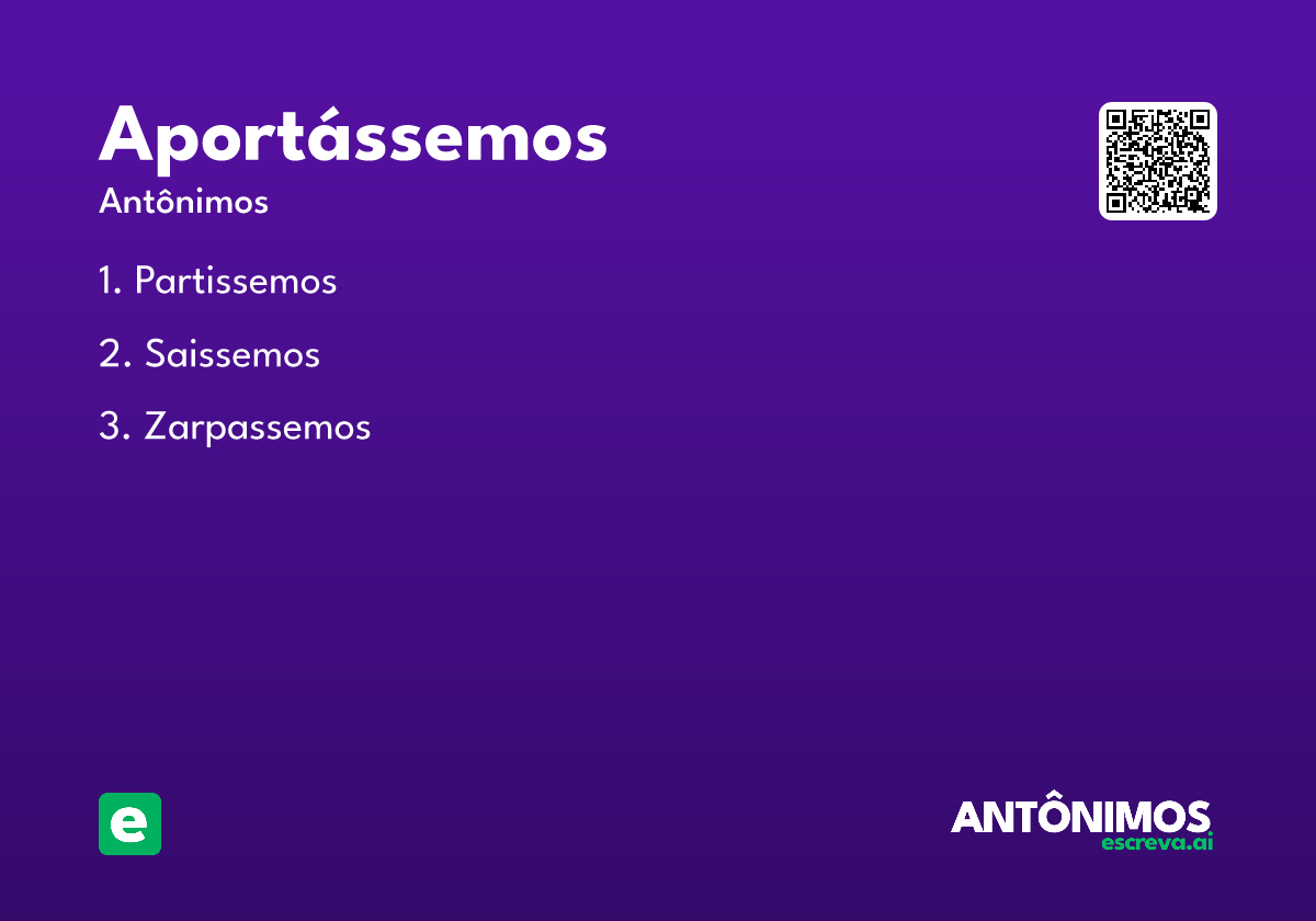 aportássemos