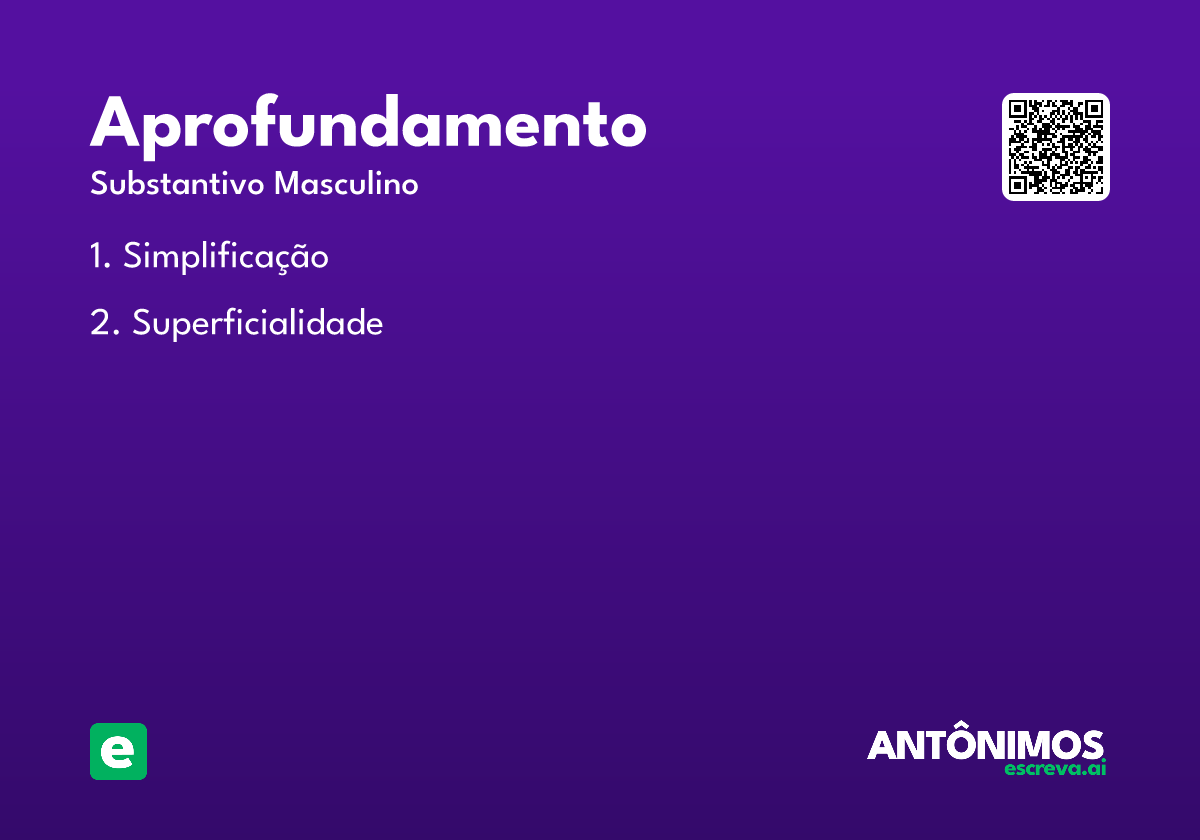 aprofundamento