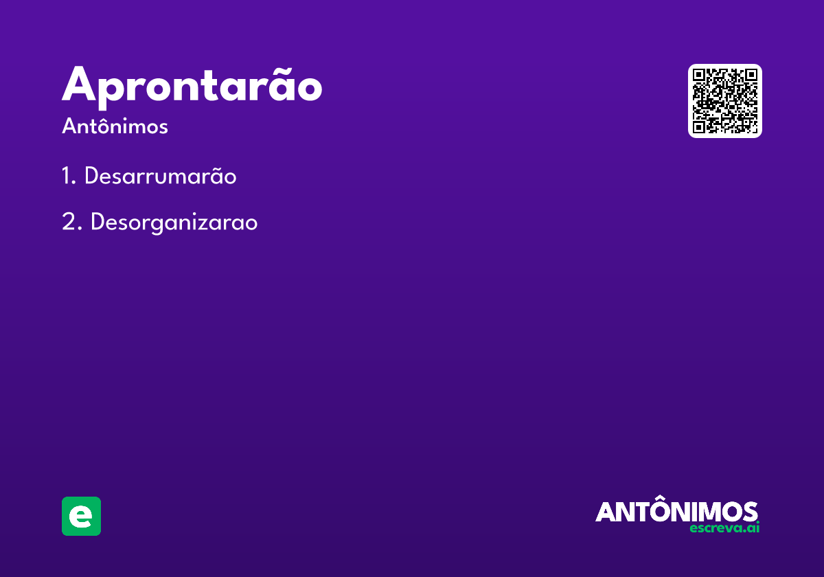 aprontarão