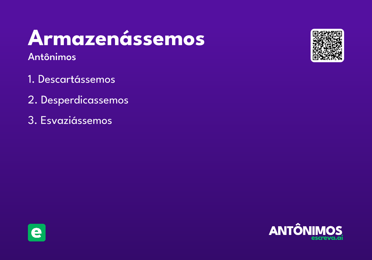 armazenássemos