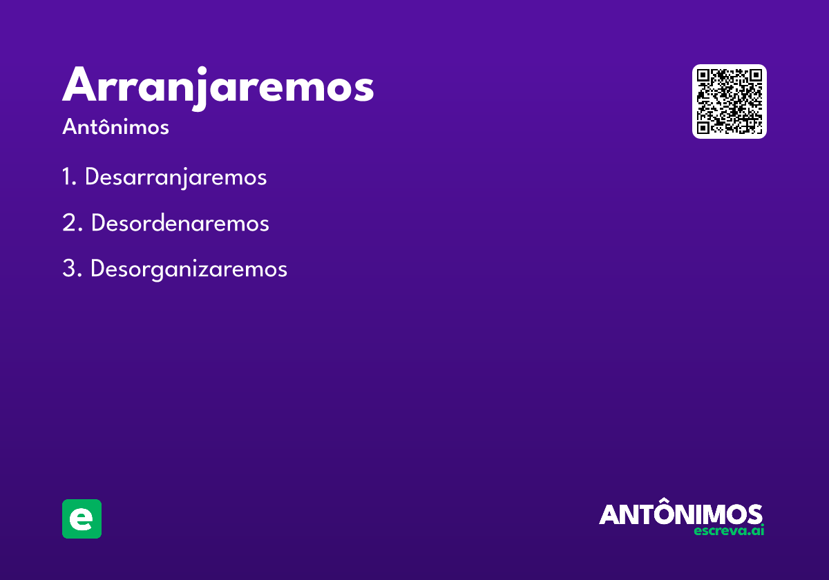 arranjaremos