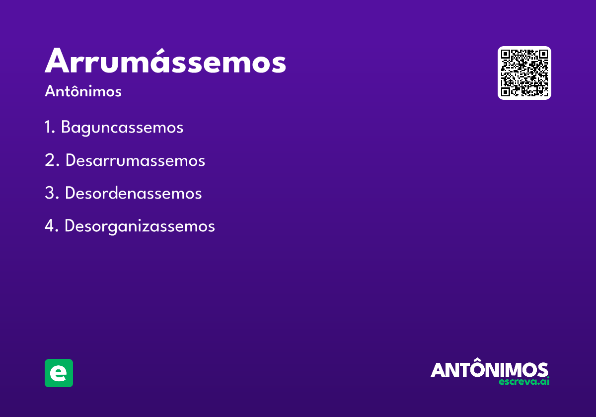 arrumássemos