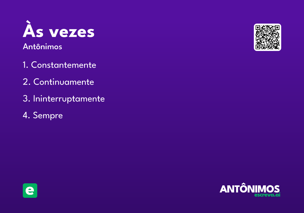 às vezes