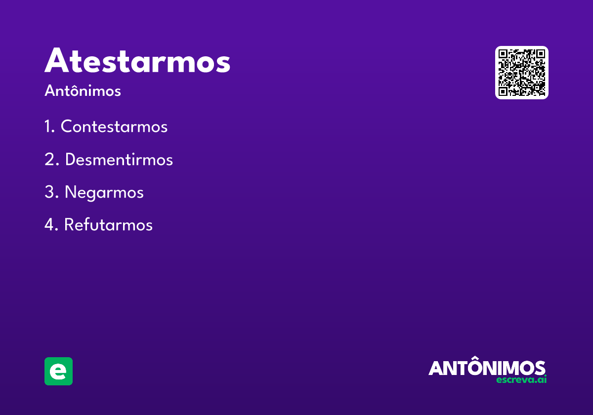 atestarmos
