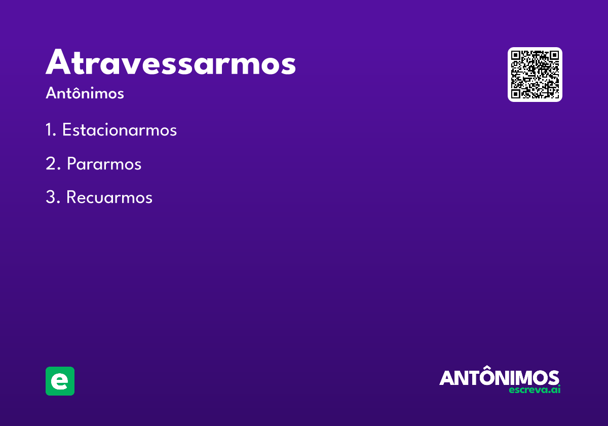 atravessarmos