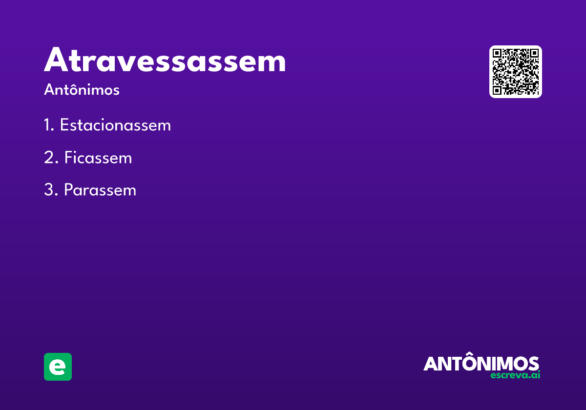 atravessassem