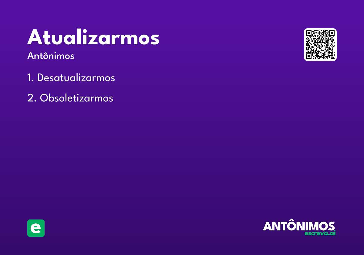atualizarmos