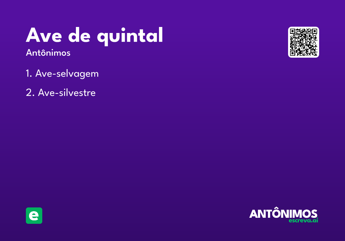 ave de quintal