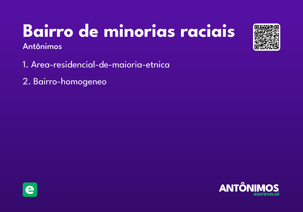 bairro de minorias raciais