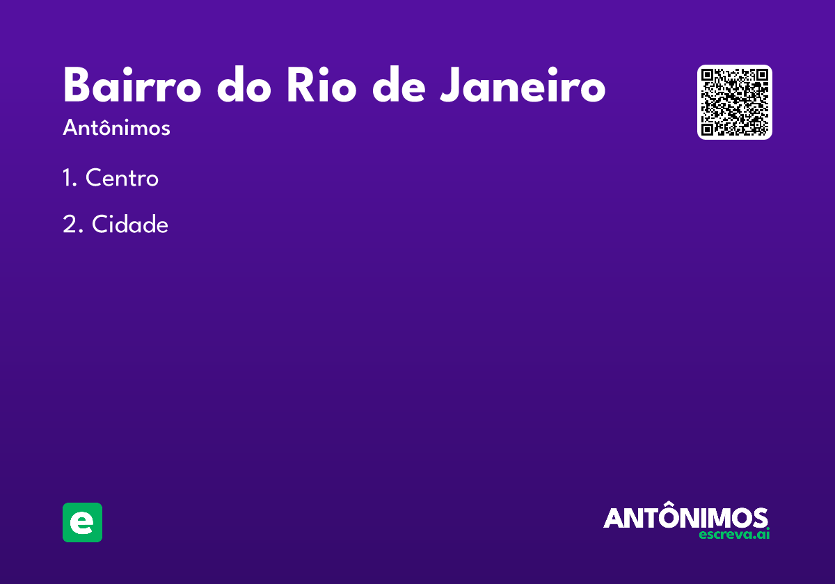 bairro do Rio de Janeiro