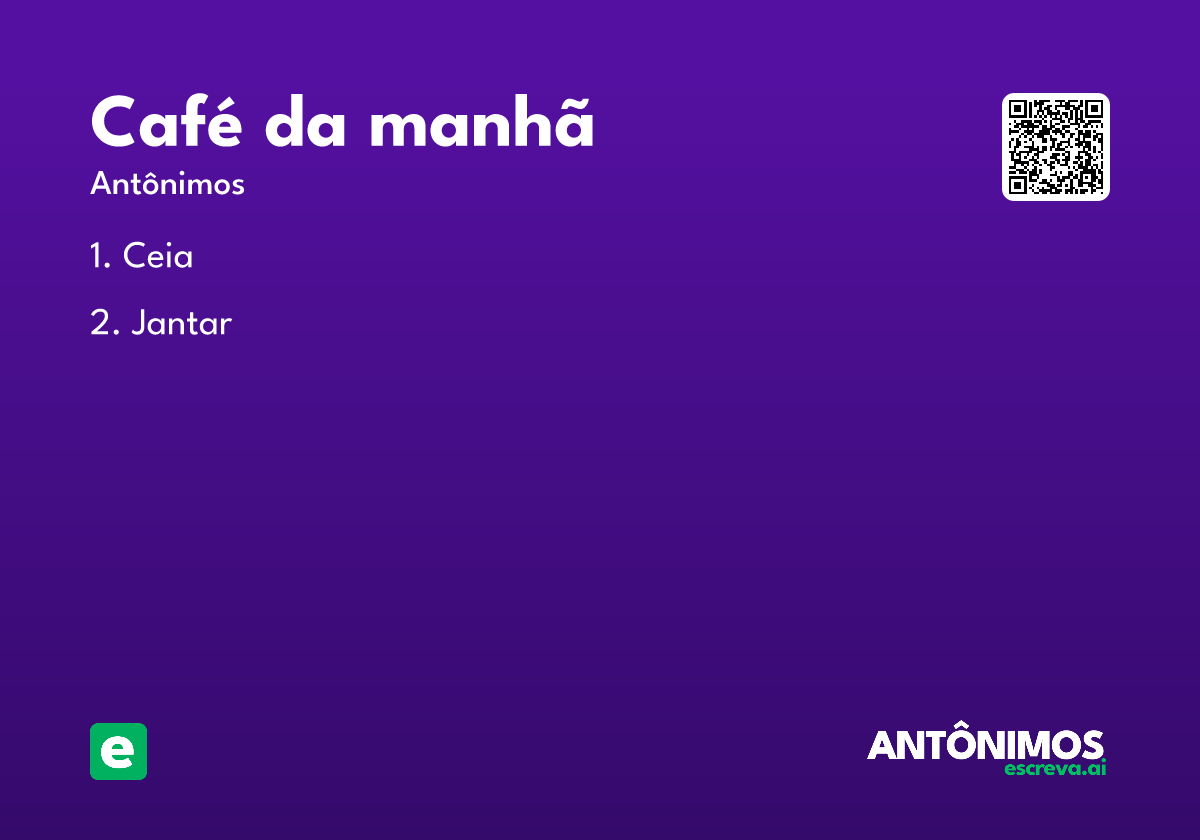 café da manhã