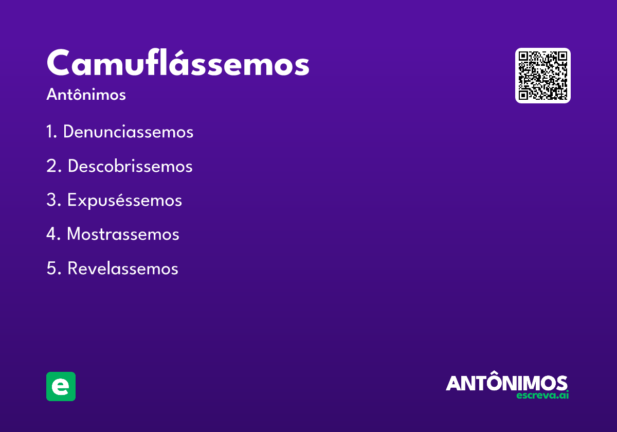 camuflássemos