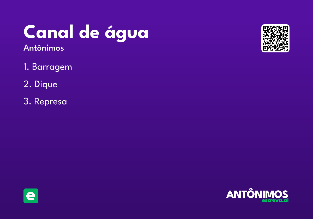 canal de água