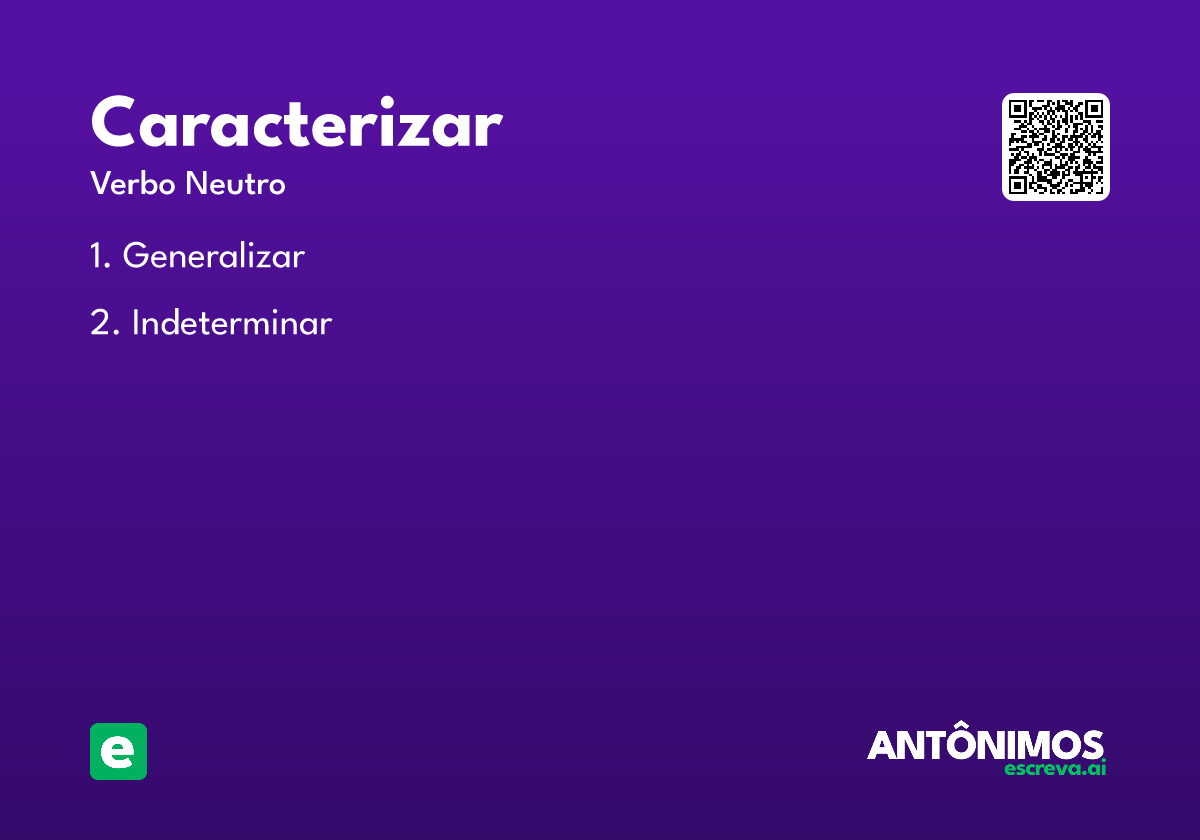 caracterizar