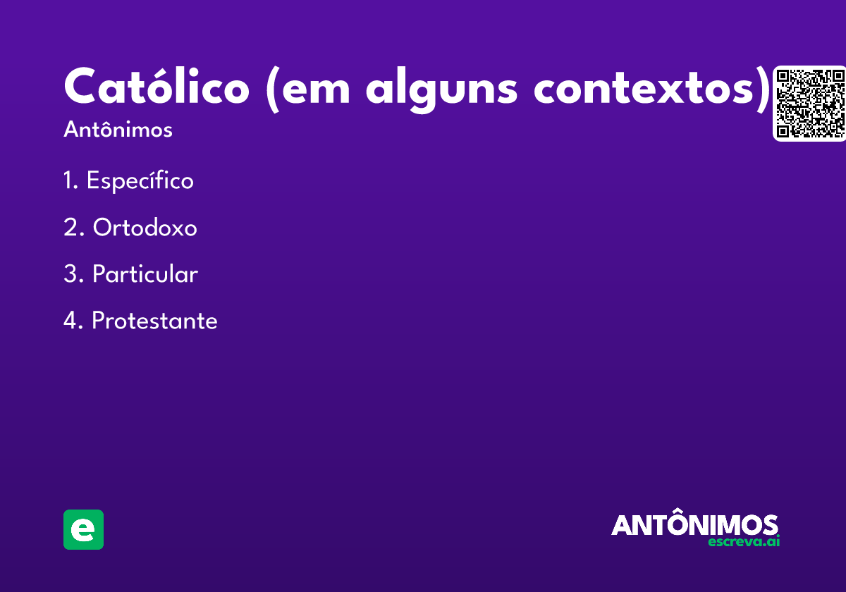 católico (em alguns contextos)