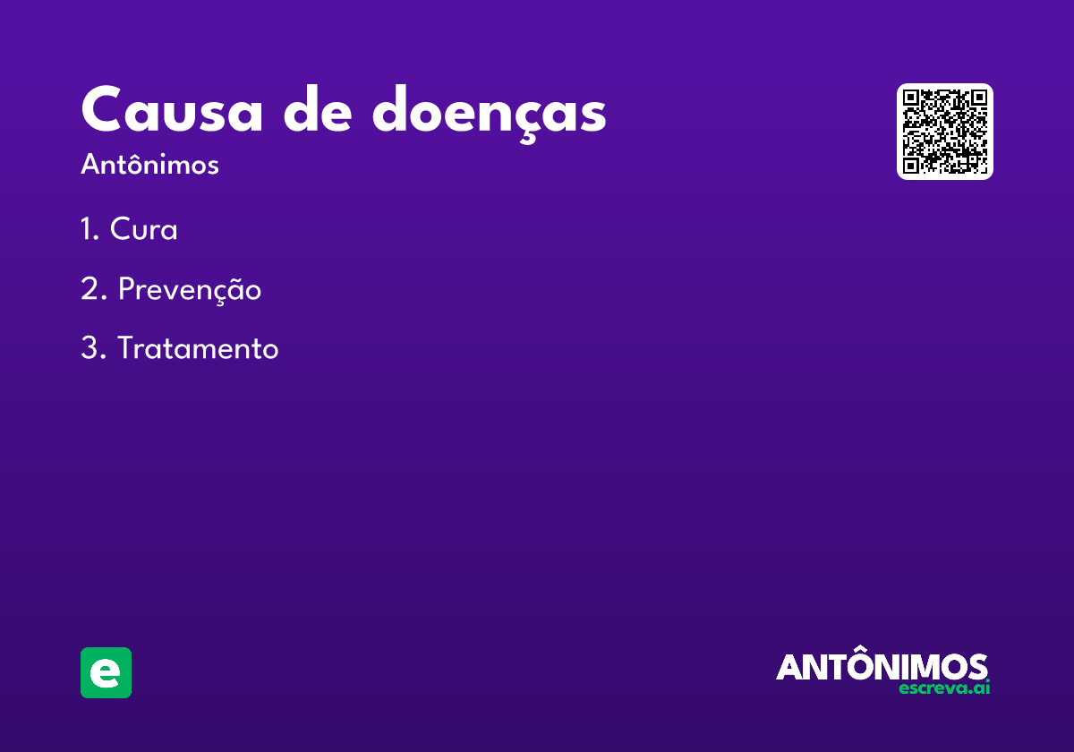 causa de doenças