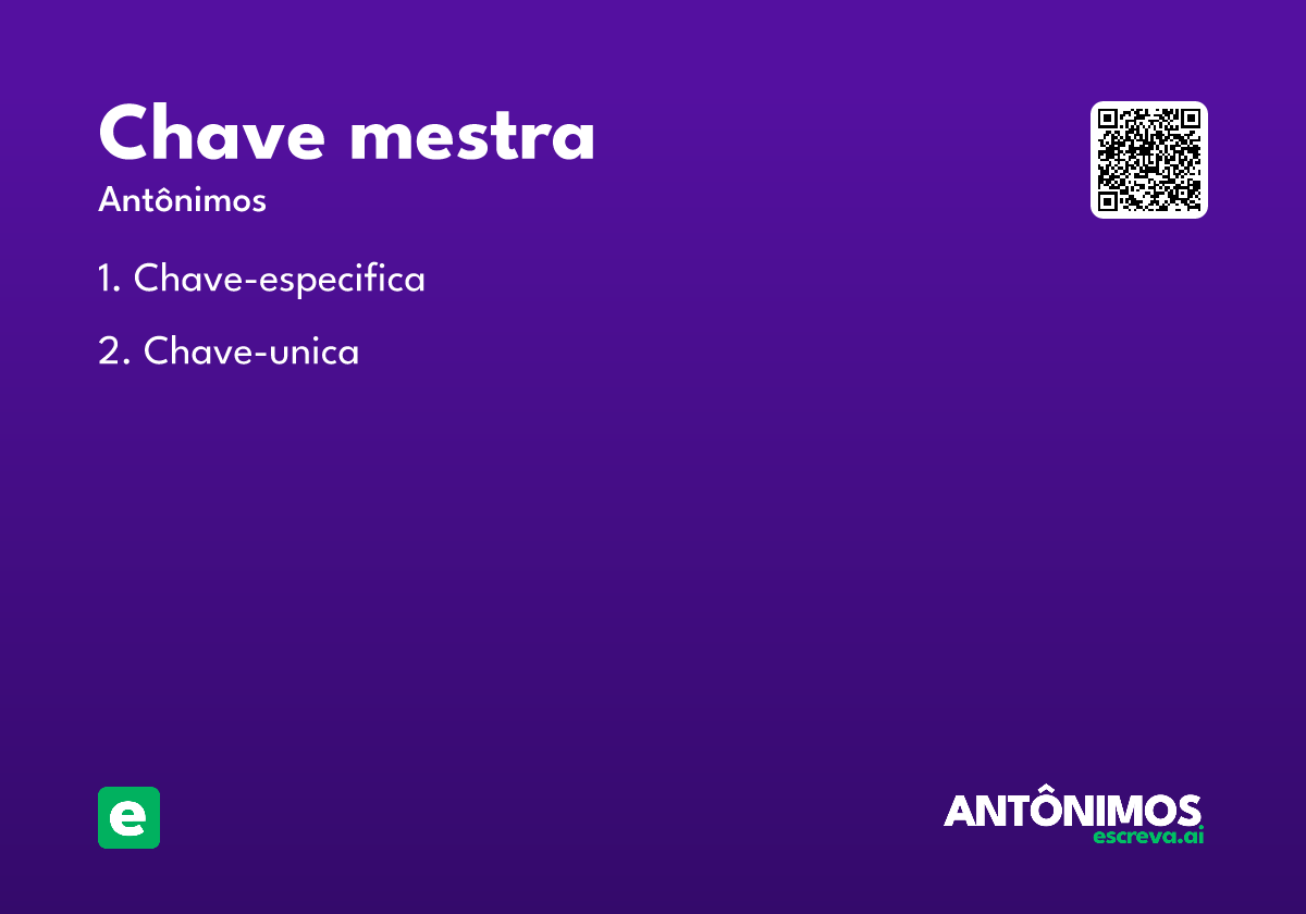 chave mestra