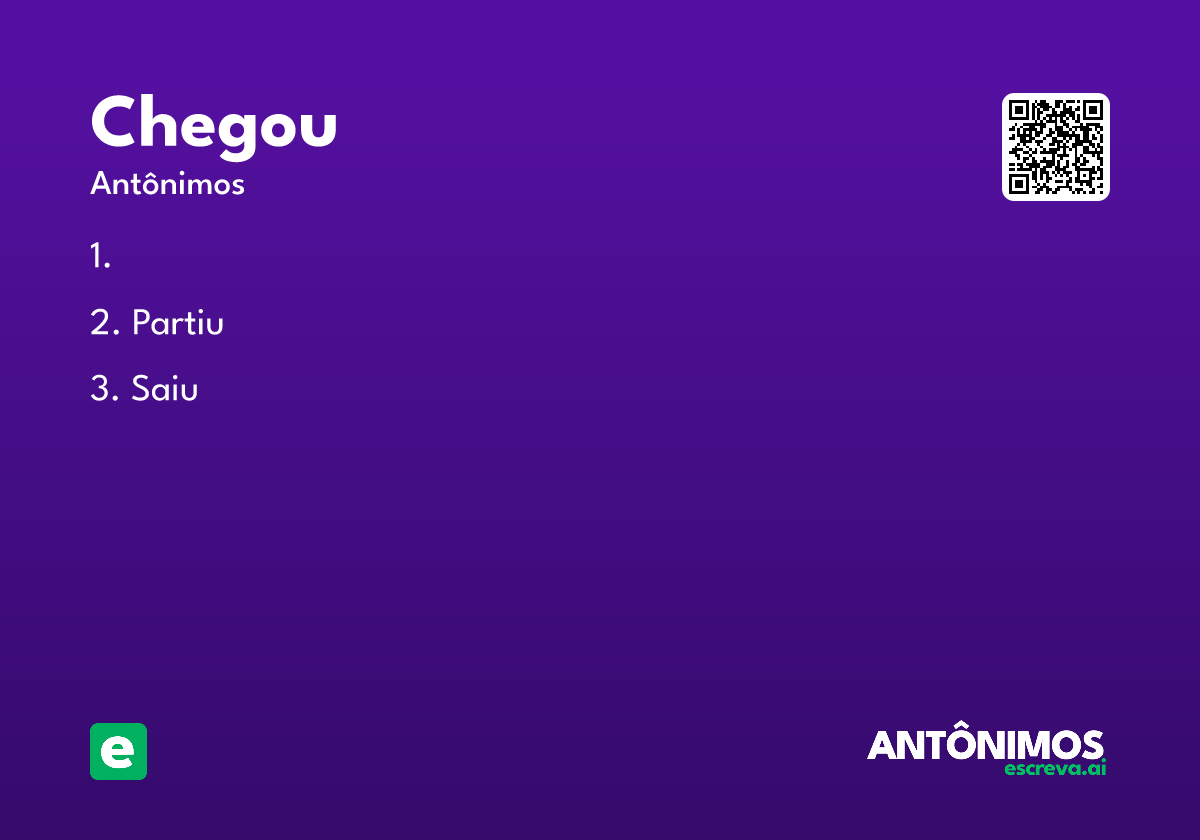 chegou