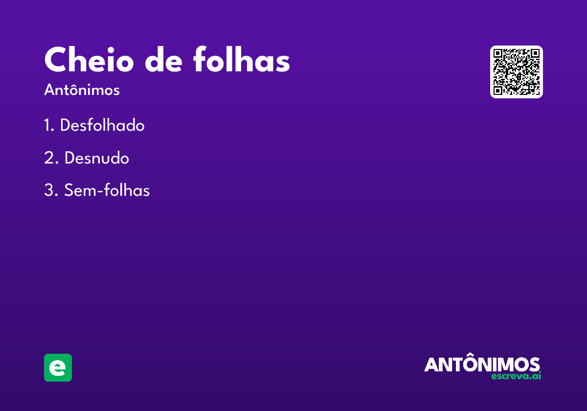 cheio de folhas