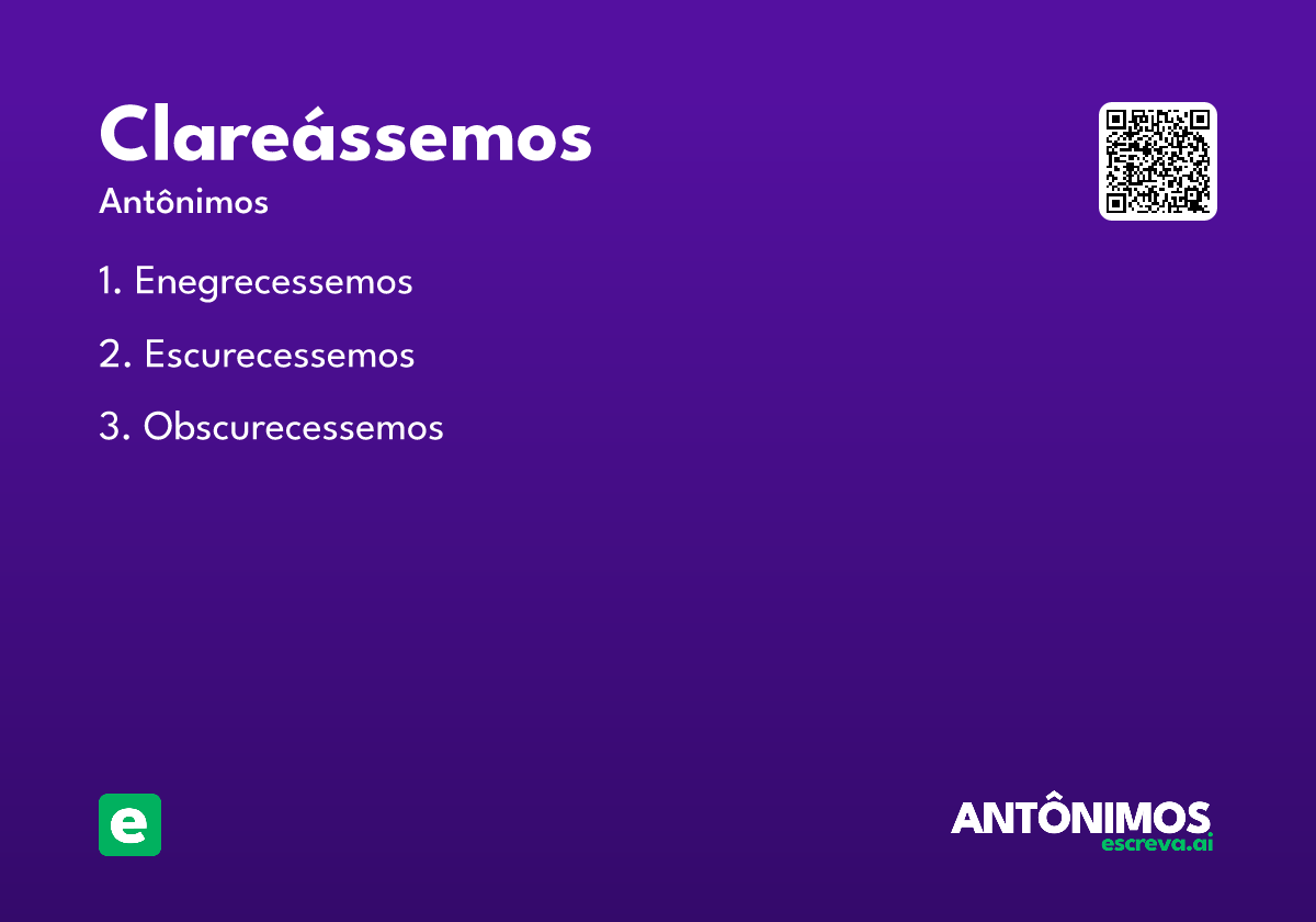 clareássemos