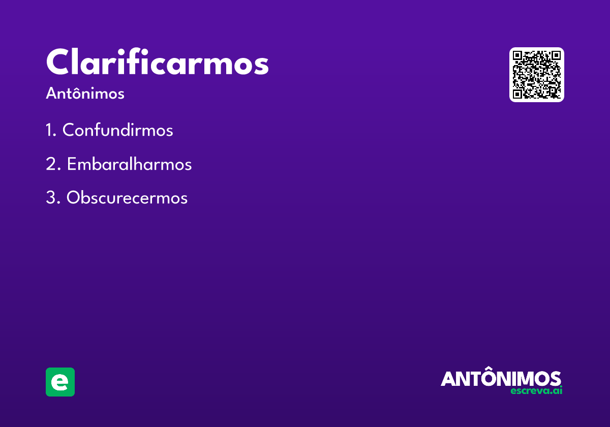 clarificarmos
