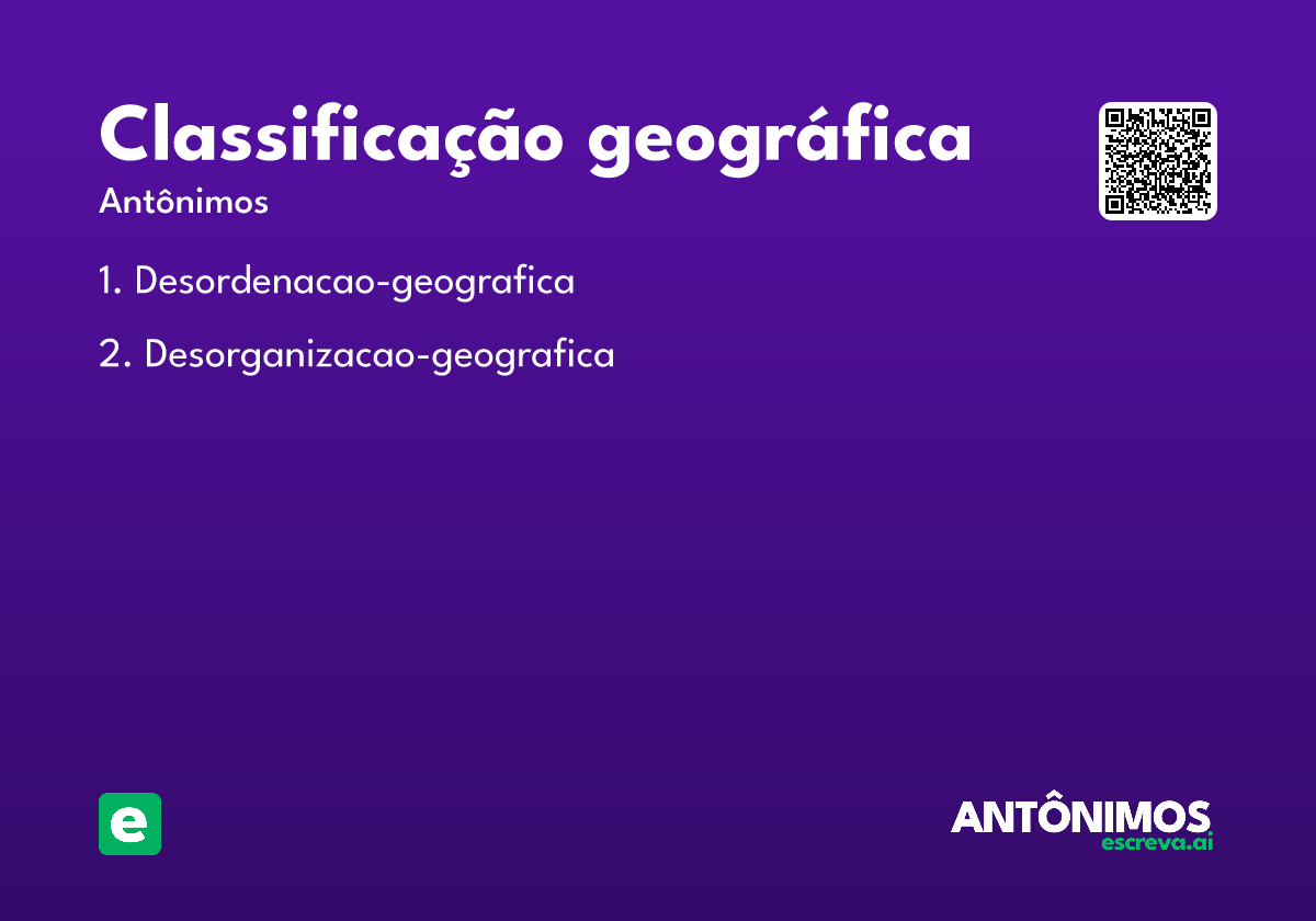 classificação geográfica